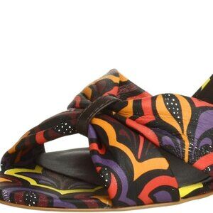 NIB CHARLES DAVID Womens Zing Leather Sandal Purple Orange Yellow Multicolor 8 M